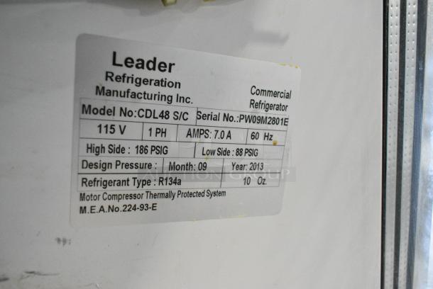 Leader CDL48 S/C Stainless Steel Commercial Floor Style Deli Display Case Merchandiser. 115 Volts, 1 Phase. Cannot Test Due To Cut Power Cord - Image 5 of 5