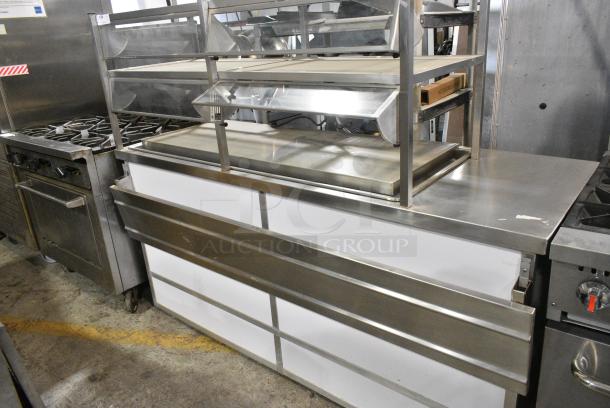 BRAND NEW SCRATCH AND DENT! Atlas DDC-4 Stainless Steel Commercial Buffet Station w/ Sneeze Guard. Tested and Working! - Image 1 of 5