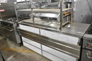 BRAND NEW SCRATCH AND DENT! Atlas DDC-4 Stainless Steel Commercial Buffet Station w/ Sneeze Guard. Tested and Working!
