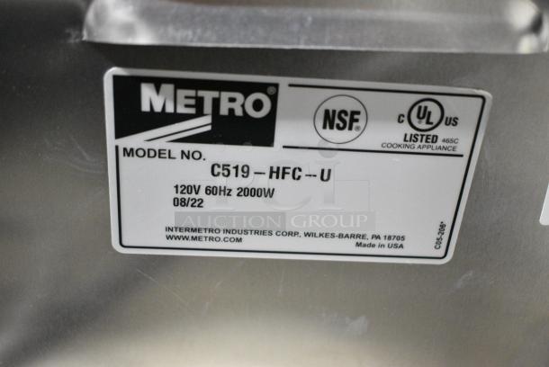BRAND NEW SCRATCH AND DENT! 2022 Metro C519-HFC-U Stainless Steel Commercial Heated Holding Cabinet on Commercial Casters. 120 Volts, 1 Phase. Tested and Working! - Image 7 of 7