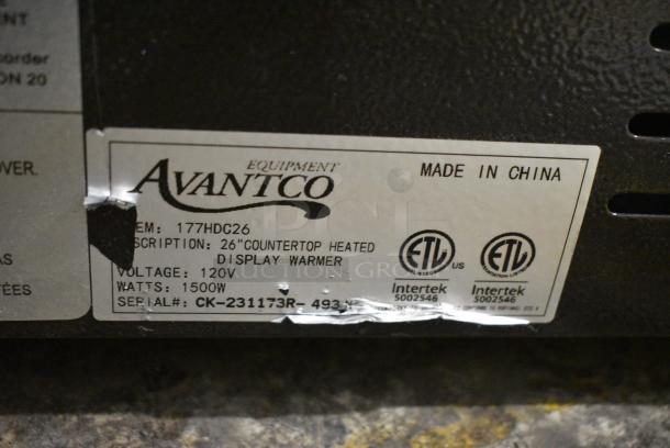 2023 Avantco 177HDC26 Metal Commercial Countertop Heated Display Case Merchandiser. 120 Volts, 1 Phase. Tested and Working! - Image 8 of 8