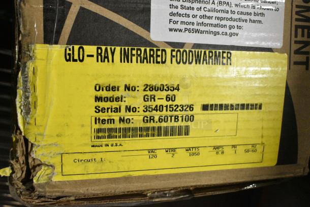 BRAND NEW SCRATCH AND DENT! Avantco GR-60 Glo-Ray 60" Stainless Steel Single Infrared Warmer with Infinite Controls. 120 Volts, 1 Phase. - Image 2 of 2