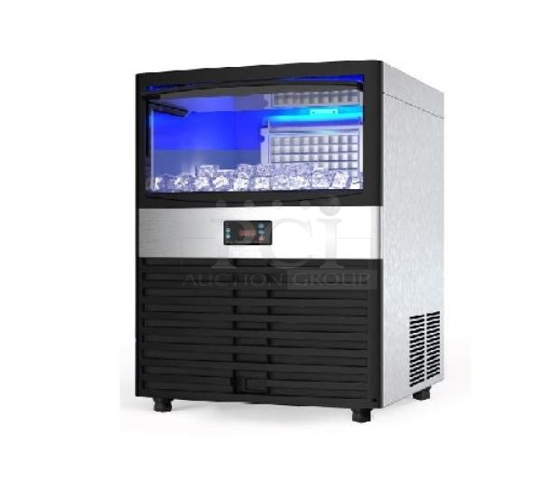 BRAND NEW SCRATCH AND DENT! Hoocoo HCIM-40 Stainless Steel Commercial Undercounter Self Contained Ice Machine. 115 Volts, 1 Phase. - Image 1 of 3