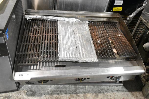 Star Max Stainless Steel Commercial Countertop Natural Gas Powered Charbroiler Grill. - Image 1 of 8