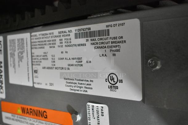 LIKE NEW! 2021 Manitowoc IYT0620A-161X Stainless Steel Commercial Ice Head. 115 Volts, 1 Phase. - Image 7 of 8
