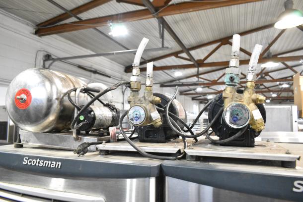 Two 2019 Scotsman C0522MA-1E Stainless Steel Commercial Ice Machine Head on Lancer Carbonated Beverage Machine w/ McCann's Econo Booster and 2 McCann's Motors. 115 Volts, 1 Phase. - Image 10 of 14