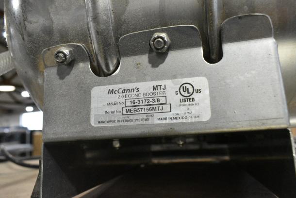 Two 2019 Scotsman C0522MA-1E Stainless Steel Commercial Ice Machine Head on Lancer Carbonated Beverage Machine w/ McCann's Econo Booster and 2 McCann's Motors. 115 Volts, 1 Phase. - Image 13 of 14