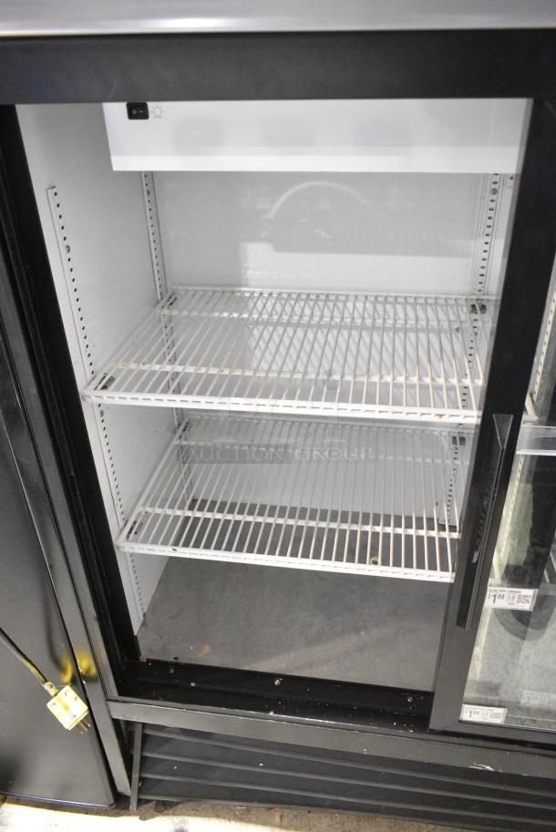 2017 True GDM-41SL-48-HC-LD Metal Commercial 2 Door Reach In Cooler Merchandiser w/ Poly Coated Racks. 115 Volts, 1 Phase. Tested and Working! - Image 3 of 5