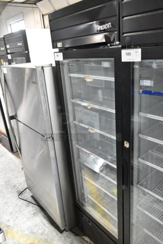 2019 Habco SE18 Metal Commercial Single Door Reach In Cooler Merchandiser w/ Poly Coated Racks. 115 Volts, 1 Phase. Tested and Working!