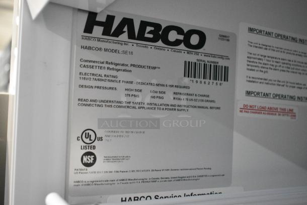 2019 Habco SE18 Metal Commercial Single Door Reach In Cooler Merchandiser w/ Poly Coated Racks. 115 Volts, 1 Phase. Tested and Working! - Image 4 of 4