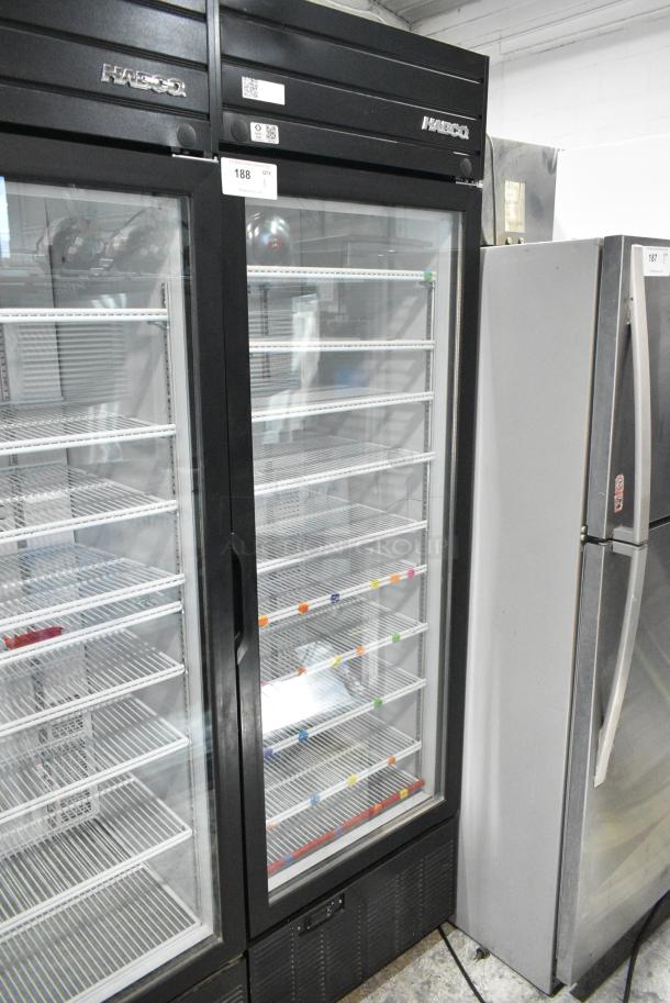 2019 Habco SE18 Metal Commercial Single Door Reach In Cooler Merchandiser w/ Poly Coated Racks. 115 Volts, 1 Phase. Tested and Working! - Image 1 of 4