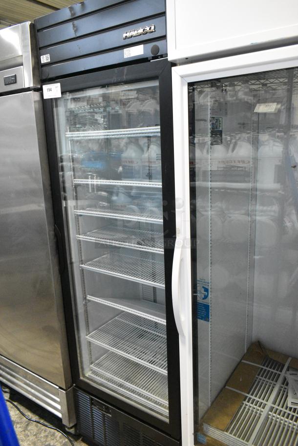 2019 Habco SE18 Metal Commercial Single Door Reach In Cooler Merchandiser w/ Poly Coated Racks. 115 Volts, 1 Phase. Tested and Working! - Image 1 of 4