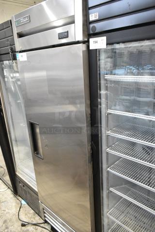 2018 True T-19F-HC Stainless Steel Commercial Single Door Reach In Freezer w/ Poly Coated Racks. 115 Volts, 1 Phase. Tested and Working! - Item #1154558