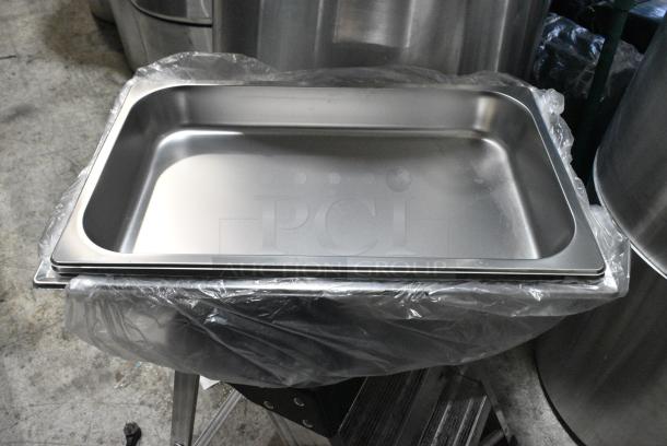 BRAND NEW SCRATCH AND DENT! Stainless Steel Chafer w/ 2 Drop In Bins and Sterno - Image 2 of 5