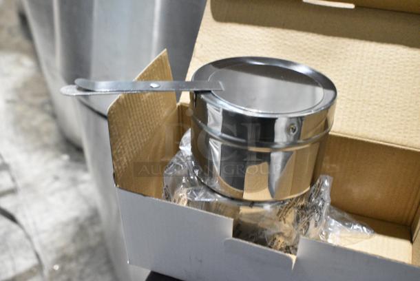 BRAND NEW SCRATCH AND DENT! Stainless Steel Chafer w/ 2 Drop In Bins and Sterno - Image 4 of 5