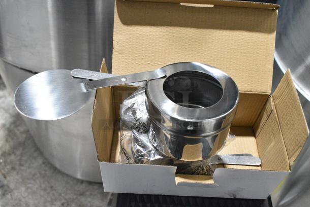 BRAND NEW SCRATCH AND DENT! Stainless Steel Chafer w/ 2 Drop In Bins and Sterno - Image 5 of 5
