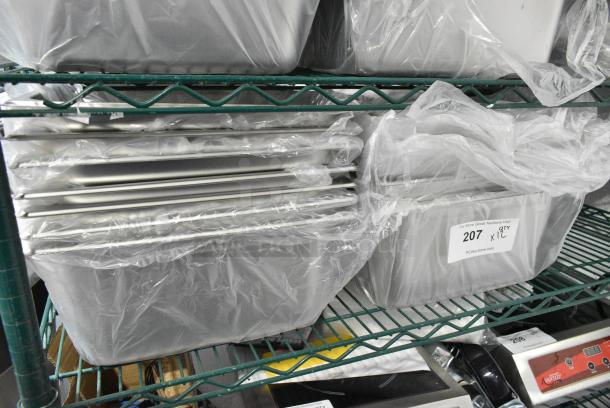 12 BRAND NEW SCRATCH AND DENT! Stainless Steel Full Size Drop In Bins. 1/1x6. 12 Times Your Bid! - Image 1 of 3