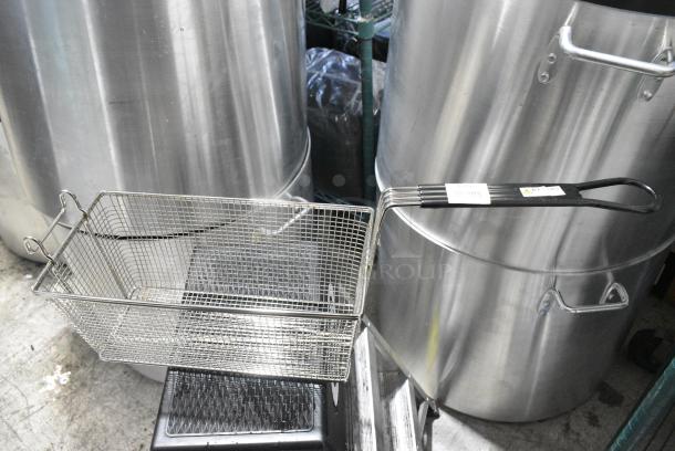 3 BRAND NEW SCRATCH AND DENT! 190FB1366 13 1/4" x 6 1/2" x 5 7/8" Fryer Basket with Front Hook. 3 Times Your Bid! - Image 1 of 5