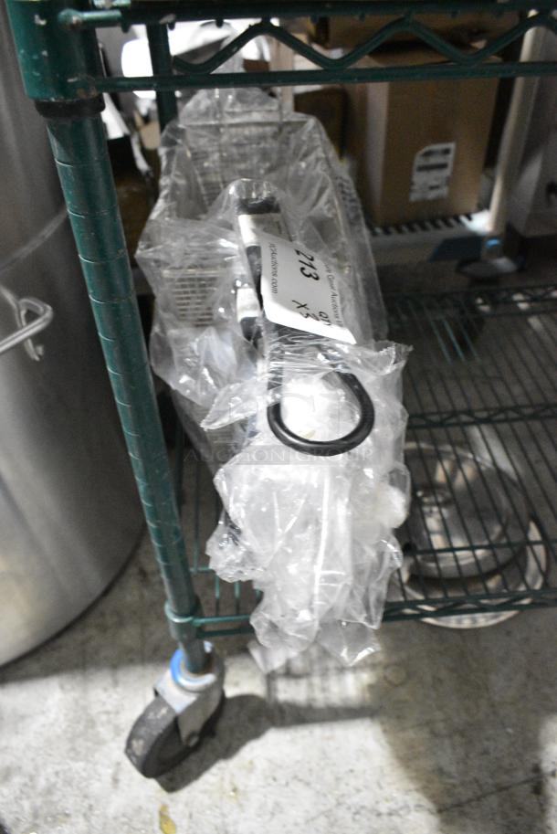 3 BRAND NEW SCRATCH AND DENT! 190FB1366 13 1/4" x 6 1/2" x 5 7/8" Fryer Basket with Front Hook. 3 Times Your Bid! - Image 2 of 5