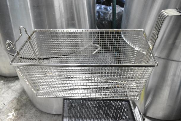 3 BRAND NEW SCRATCH AND DENT! 190FB1366 13 1/4" x 6 1/2" x 5 7/8" Fryer Basket with Front Hook. 3 Times Your Bid! - Image 4 of 5