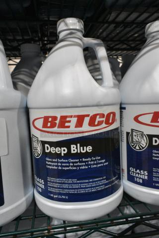 28 BRAND NEW SCRATCH AND DENT! Betco Deep Blue Glass and Surface Cleaner Jugs. 28 Times Your Bid!