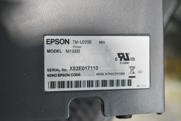 BRAND NEW SCRATCH AND DENT! Epson M188B Receipt Printer. - Image 4 of 4