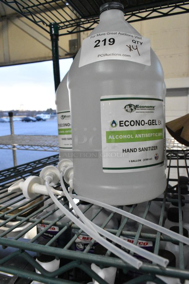 4 BRAND NEW SCRATCH AND DENT! Economy Econo-Gel Alcohol Antiseptic Hand Sanitizer Jug. 4 Times Your Bid! - Image 2 of 3