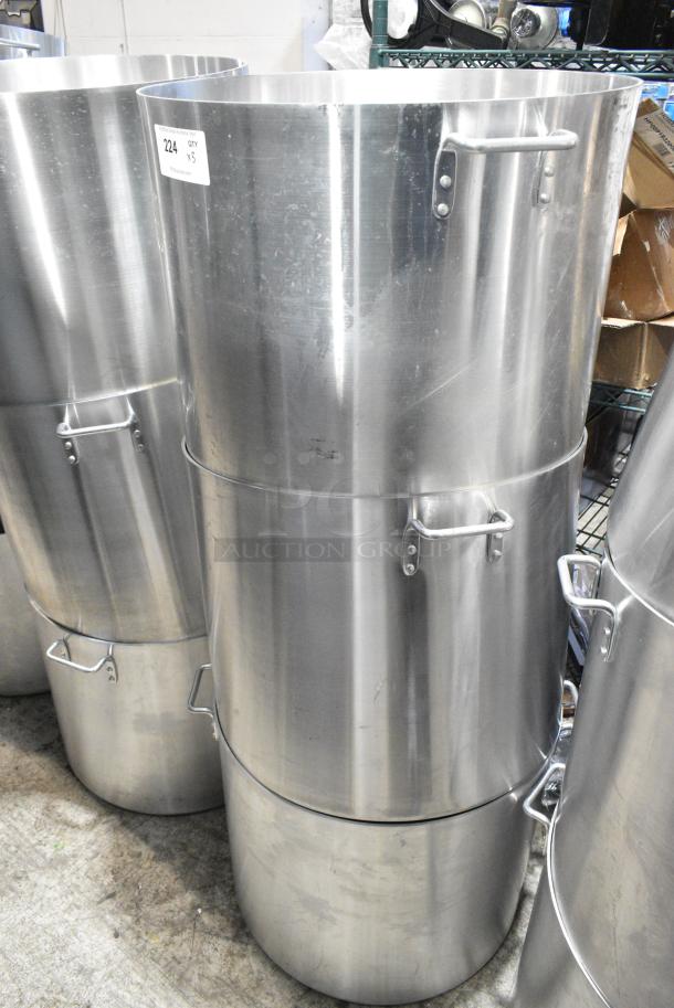 3 BRAND NEW SCRATCH AND DENT! Choice 471SP140QTHD 140 Qt. Heavy Weight Aluminum Stock Pot. 3 Times Your Bid! - Image 2 of 4