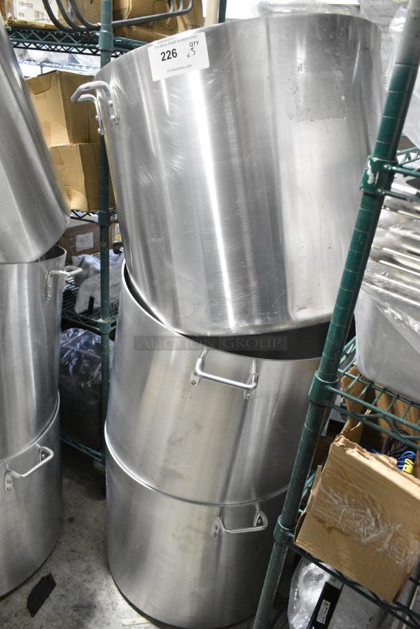 3 BRAND NEW SCRATCH AND DENT! Choice 471SP140QTHD 140 Qt. Heavy Weight Aluminum Stock Pot. 3 Times Your Bid! - Image 2 of 4