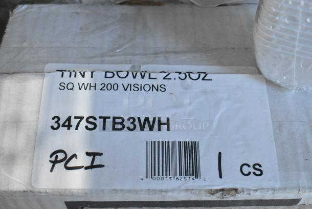 ALL ONE MONEY! Tier Lot of Various Items Including Poly Carafes, Poly Food Baskets, Metal Baking Pan, 267350002 Acopa Saxton 6 5/16" 18/0 Stainless Steel Heavy Weight Bouillon Spoon - 12/Case, 347STB3WH Visions White Square Plastic Mini Bowl 2.5 oz. - 200/Case, 233406701222 Bunn 40670.1222 Replacement 17 Hole Sprayhead for Coffee Brewers, BM407FULL12GO Baker's Lane Full Size NSF 12 Gauge 18" x 26" Open Bead / Semi-Curled Rim Aluminum Bun / Sheet Pan - Image 10 of 16