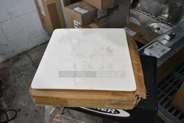 ALL ONE MONEY! Tier Lot of Various Items Including Poly Carafes, Poly Food Baskets, Metal Baking Pan, 267350002 Acopa Saxton 6 5/16" 18/0 Stainless Steel Heavy Weight Bouillon Spoon - 12/Case, 347STB3WH Visions White Square Plastic Mini Bowl 2.5 oz. - 200/Case, 233406701222 Bunn 40670.1222 Replacement 17 Hole Sprayhead for Coffee Brewers, BM407FULL12GO Baker's Lane Full Size NSF 12 Gauge 18" x 26" Open Bead / Semi-Curled Rim Aluminum Bun / Sheet Pan - Image 11 of 16