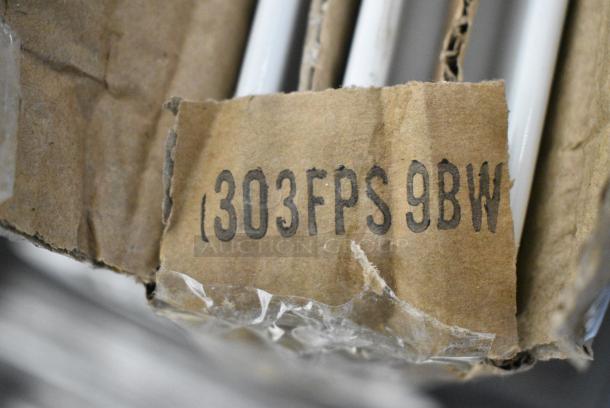 ALL ONE MONEY! Tier Lot of Various Items Including Poly Carafes, Poly Food Baskets, Metal Baking Pan, 267350002 Acopa Saxton 6 5/16" 18/0 Stainless Steel Heavy Weight Bouillon Spoon - 12/Case, 347STB3WH Visions White Square Plastic Mini Bowl 2.5 oz. - 200/Case, 233406701222 Bunn 40670.1222 Replacement 17 Hole Sprayhead for Coffee Brewers, BM407FULL12GO Baker's Lane Full Size NSF 12 Gauge 18" x 26" Open Bead / Semi-Curled Rim Aluminum Bun / Sheet Pan - Image 13 of 16