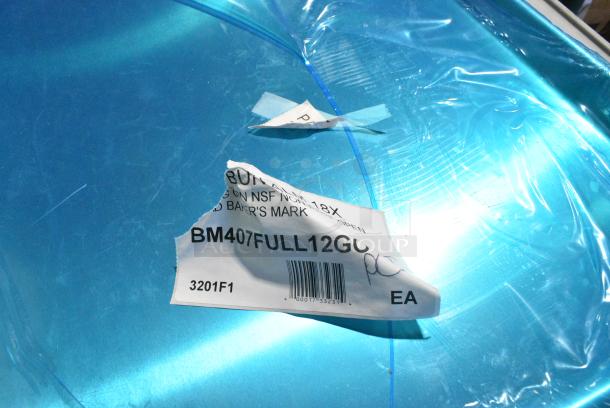 ALL ONE MONEY! Tier Lot of Various Items Including Poly Carafes, Poly Food Baskets, Metal Baking Pan, 267350002 Acopa Saxton 6 5/16" 18/0 Stainless Steel Heavy Weight Bouillon Spoon - 12/Case, 347STB3WH Visions White Square Plastic Mini Bowl 2.5 oz. - 200/Case, 233406701222 Bunn 40670.1222 Replacement 17 Hole Sprayhead for Coffee Brewers, BM407FULL12GO Baker's Lane Full Size NSF 12 Gauge 18" x 26" Open Bead / Semi-Curled Rim Aluminum Bun / Sheet Pan - Image 16 of 16