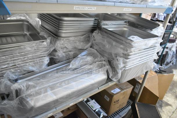 65 BRAND NEW SCRATCH AND DENT! Various Stainless Steel Drop In Bins Including Long Half Size. 65 Times Your Bid! - Image 1 of 4