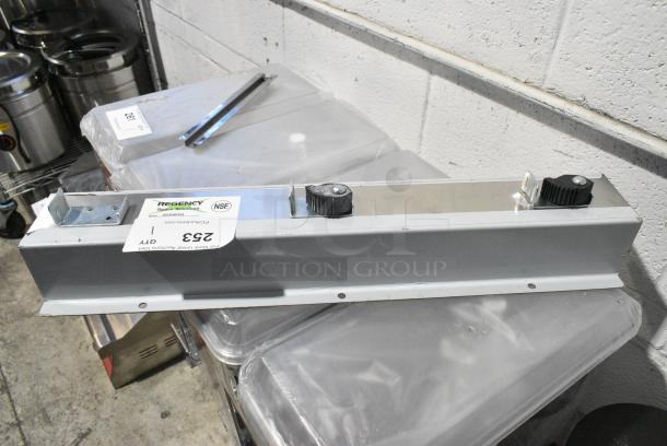 BRAND NEW SCRATCH AND DENT! 600MBR24 Regency 24" Stainless Steel Mop / Broom Rack with 3 Holders - Image 2 of 4