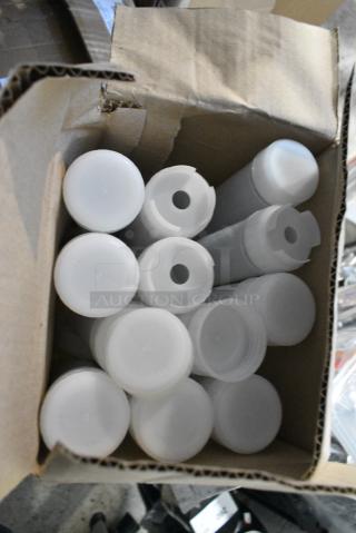 3 BRAND NEW SCRATCH AND DENT! Boxes of Clear Poly Condiment Bottles. 3 Times Your Bid!
