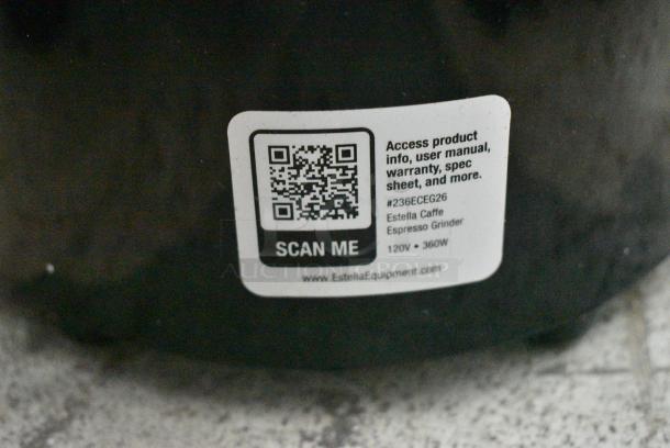 BRAND NEW SCRATCH AND DENT! Estella 236ECEG26 Caffe ECEG26 Espresso Grinder . 120 Volts, 1 Phase. Tested and Working! - Image 7 of 8