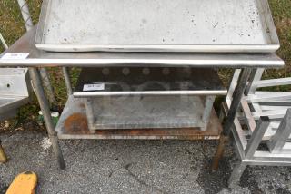 Stainless Steel Table w/ Metal Under Shelf. Does Not Include Small Table on Under Shelf.
