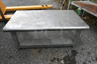 Stainless Steel Table w/ Metal Under Shelf.