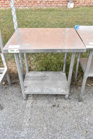 Regency 600T2430G Stainless Steel Table w/ Metal Under Shelf.