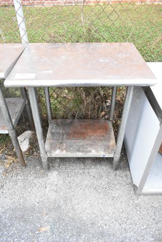 Stainless Steel Table w/ Metal Under Shelf.