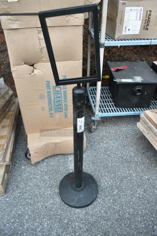 Black Metal Sign Stand.