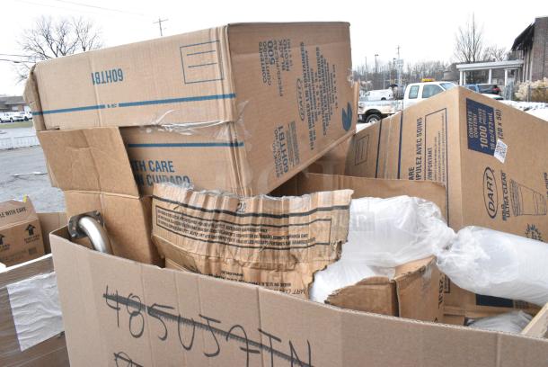 15 BRAND NEW! Boxes Including CTR24BD Dart SafeSeal 24 oz. Plastic Tamper-Resistant, Tamper-Evident Bowl with Dome Lid - 150/Case, 60HTB1 Dart Foam Hinged Lid Containers 3"H x 5.9"D x 6"W. 15 Times Your Bid! - Image 6 of 7