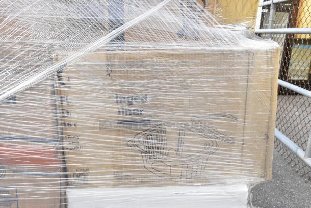 32 BRAND NEW! Boxes Including 127P100C Choice 1 oz. Clear Plastic Souffle Cup / Portion Cup - 2500/Case, 346WSNSM Choice Medium Weight White Wrapped Polypropylene Plastic Spork, Straw, and Napkin Kit - 1000/Case, 127RD16BULK Choice 16 oz. Customizable Microwavable Translucent Round Deli Container - 500/Case, 2 Box Southland Food Trays, 129MCS12B Choice 12 oz. Black 6" x 4 3/4" x 1 3/4" Rectangular Microwavable Heavy Weight Container with Lid - 150/Case, 612OB4LB Choice 4 lb. Oblong Foil Take-Out Container - 250/Case. 32 Times Your Bid! - Image 7 of 15