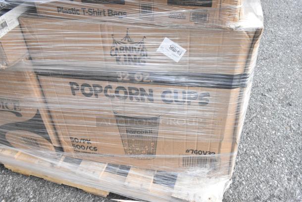 30 BRAND NEW! Boxes Including 129MCR24B Choice 24 oz. Black Round Microwavable Heavy Weight Container with Lid 7 1/4" - 150/Case, 128HD3COMBO Choice Heavy Duty 32 oz. Microwavable Translucent Plastic Deli Container and Lid Combo Pack - 240/Case, 500CC12 Choice Clear PET Customizable Plastic Cold Cup - 12 oz. - 1000/Case, 3 Box 394365S Noble Products Powder-Free Disposable Clear Vinyl Gloves for Foodservice - Small - 1000/Case, 760V32 Carnival King 32 oz. Popcorn Cup - 500/Case, 128HD8COMBO Choice Heavy Duty 8 oz. Microwavable Translucent Plastic Deli Container and Lid Combo Pack - 240/Case, 477BC214178KR Baker's Lane 2 1/4" x 1 7/8" Kraft Fluted Jumbo Baking Cup - 10000/Case, 347TCL5 Choice 5 oz. Clear Disposable Plastic Tumbler - 500/Case, 347TCL12 Choice 12 oz. Clear Disposable Plastic Tumbler - 500/Case. 30 Times Your Bid! - Image 10 of 18