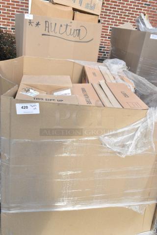 9 BRAND NEW! Boxes Including C55UT1 Dart Clear Hinged Plastic Large Container, 395RP09 EcoChoice No PFAS Added Bamboo / Bagasse Blend 9" Plate - 500/Case, TD24 Solo Ultra Clear™ TD24 24 oz. Customizable Clear PET Plastic Cold Cup - 600/Case, 130TRAY16 Visions Black PET Plastic 16" Thermoform Catering / Deli Tray - 25/Case, SLKC12/24 Fabri-Kal Strawless Lid. 9 Times Your Bid!