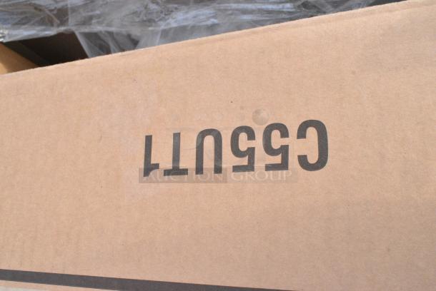 9 BRAND NEW! Boxes Including C55UT1 Dart Clear Hinged Plastic Large Container, 395RP09 EcoChoice No PFAS Added Bamboo / Bagasse Blend 9" Plate - 500/Case, TD24 Solo Ultra Clear™ TD24 24 oz. Customizable Clear PET Plastic Cold Cup - 600/Case, 130TRAY16 Visions Black PET Plastic 16" Thermoform Catering / Deli Tray - 25/Case, SLKC12/24 Fabri-Kal Strawless Lid. 9 Times Your Bid! - Image 2 of 9