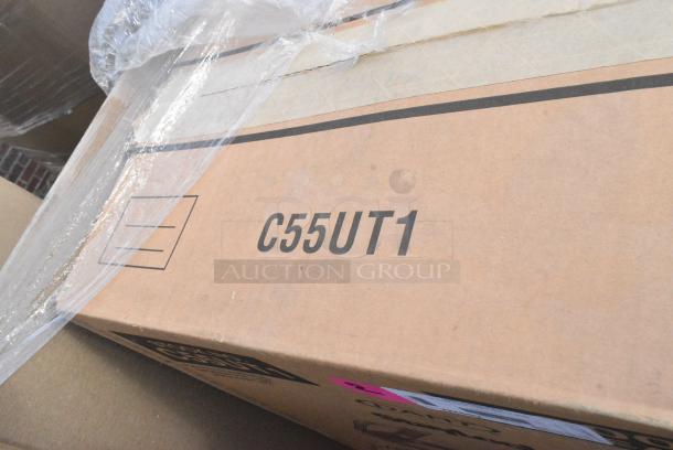 9 BRAND NEW! Boxes Including C55UT1 Dart Clear Hinged Plastic Large Container, 395RP09 EcoChoice No PFAS Added Bamboo / Bagasse Blend 9" Plate - 500/Case, TD24 Solo Ultra Clear™ TD24 24 oz. Customizable Clear PET Plastic Cold Cup - 600/Case, 130TRAY16 Visions Black PET Plastic 16" Thermoform Catering / Deli Tray - 25/Case, SLKC12/24 Fabri-Kal Strawless Lid. 9 Times Your Bid! - Image 4 of 9