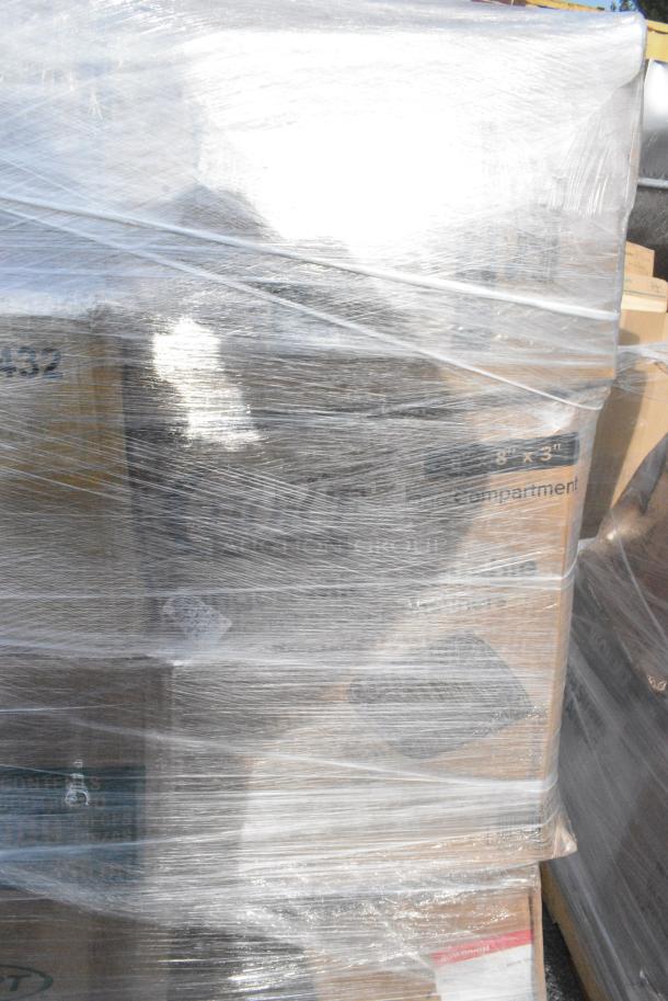 18 BRAND NEW! Boxes Including Choice Containers, 966TALLFLDB Choice White Tall-Fold 6" x 13" Dispenser Napkin - 8000/Case, 500TO993 Choice 9"x9"x3" Microwavable 3-Compartment Black / Clear Plastic Hinged Container, 795PTOKFT2 Choice Kraft Microwavable Folded Paper #2 Take-Out Container 7 3/4" x 5 1/2" x 1 7/8" - 200/Case. 18 Times Your Bid! - Image 3 of 15