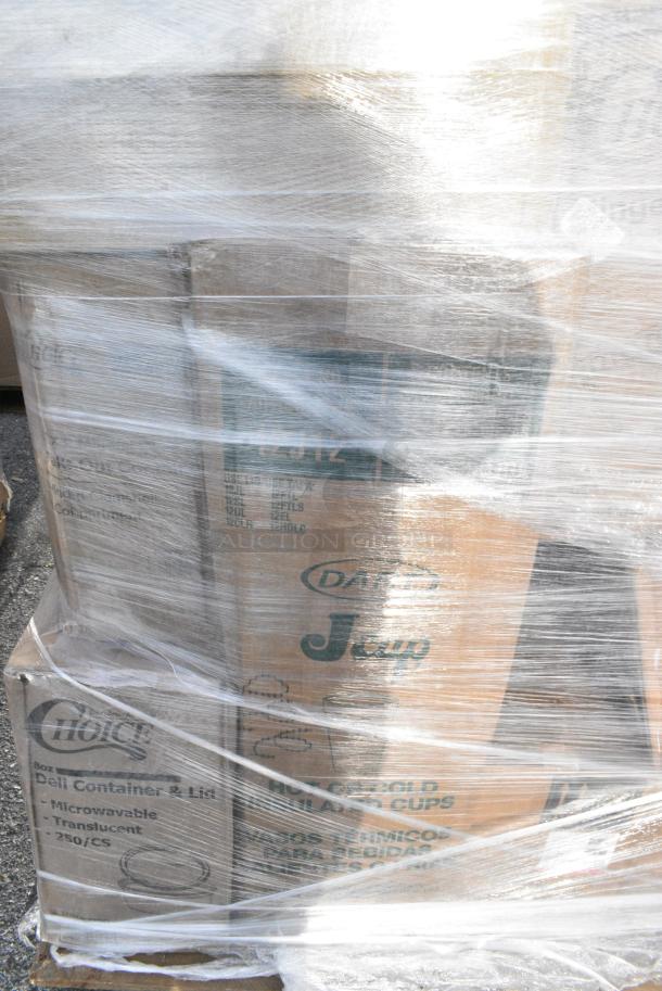 18 BRAND NEW! Boxes Including Choice Containers, 966TALLFLDB Choice White Tall-Fold 6" x 13" Dispenser Napkin - 8000/Case, 500TO993 Choice 9"x9"x3" Microwavable 3-Compartment Black / Clear Plastic Hinged Container, 795PTOKFT2 Choice Kraft Microwavable Folded Paper #2 Take-Out Container 7 3/4" x 5 1/2" x 1 7/8" - 200/Case. 18 Times Your Bid! - Image 4 of 15